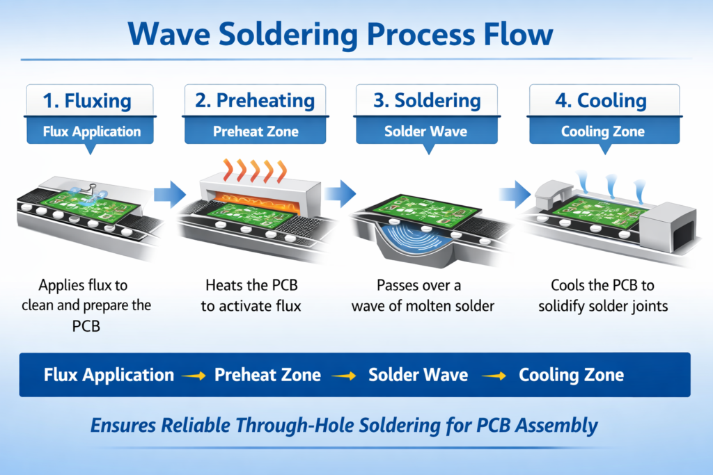 wave soldering process flow