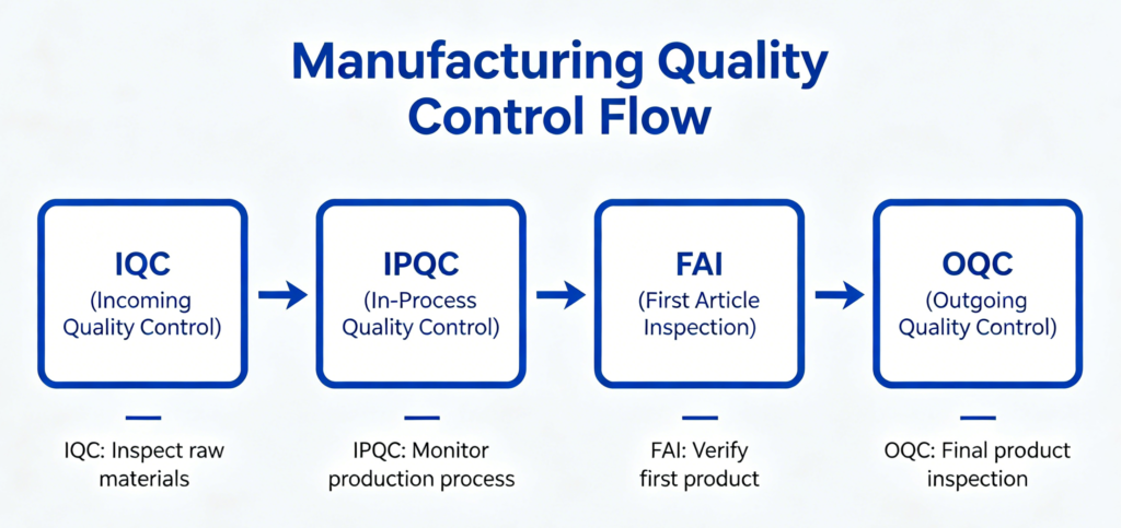 quality control process manufacturing diagram