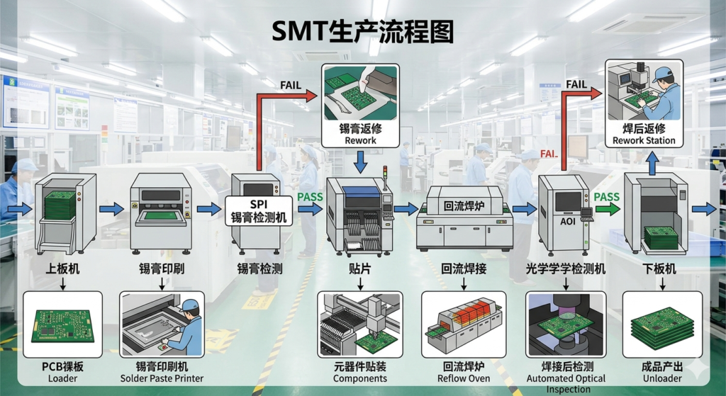 smt process flow diagram